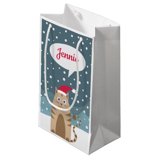 Personalisierte Kleine Geschenktüte (Vorderseite Schrägansicht)