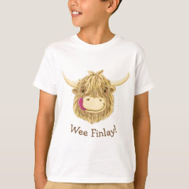Personalisierte kleine Hamish Hochland-Kuh T-Shirt