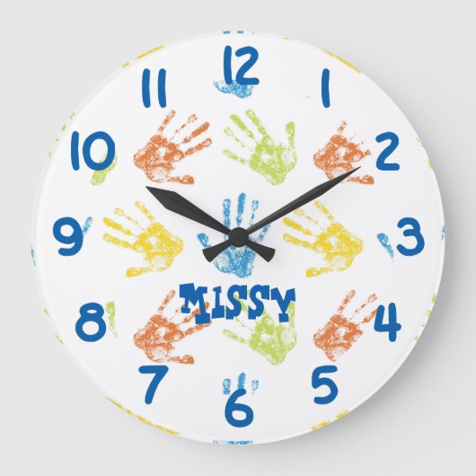 Personalisierte Kleine Hängeschuppe Große Wanduhr (Vorderseite)