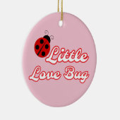 Personalisierte kleine Liebe Bug Ladybug Tree Keramik Ornament (Rechts)