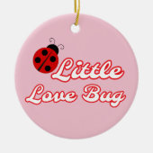 Personalisierte kleine Liebe Bug Ladybug Tree Keramik Ornament (Vorne)