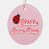 Personalisierte kleine Liebe Bug Ladybug Tree Keramik Ornament (Links)