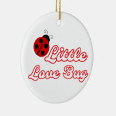 Personalisierte kleine Liebe Bug Ladybug Tree Keramik Ornament (Rechts)