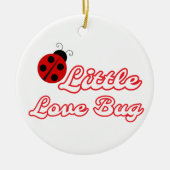 Personalisierte kleine Liebe Bug Ladybug Tree Keramik Ornament (Vorne)