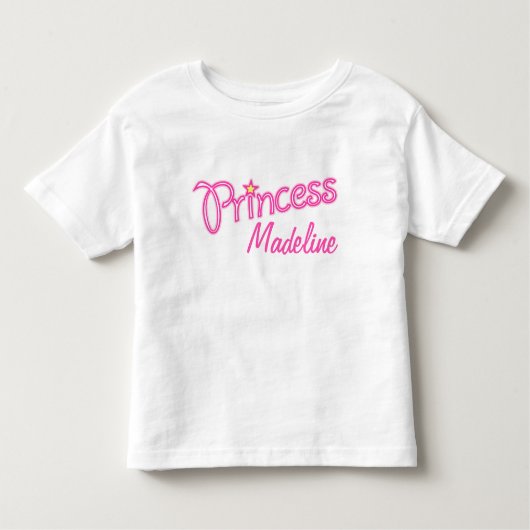 Personalisierte kleine Princess-Grafik-Text-Girls Kleinkind T-shirt (Vorderseite)