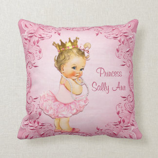 Personalisierte kleine Prinzessin Ballerina Pink Kissen