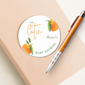 Personalisierte Kleine Süsse Kinderdusche Runder Aufkleber