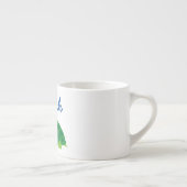 Personalisierte kleine Tasse mit grüner Schildkröt (Rechts)