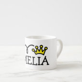 Personalisierte kleine Tasse mit Prinzessin (Vorderseite Rechts)