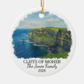 Personalisierte Klippen von Moher Ornament, Irland Keramik Ornament (Vorne)