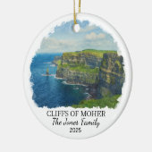 Personalisierte Klippen von Moher Ornament, Irland Keramik Ornament (Links)