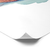 Personalisierte Knitterkatze für Garnliebhaber Poster (Ecke)