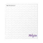 Personalisierte Knitterstich Notizblock (Vorderseite)