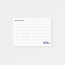 Personalisierte Knitterstich Post-it Klebezettel