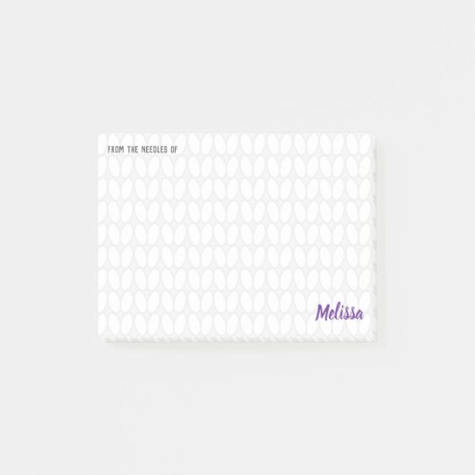 Personalisierte Knitterstich Post-it Klebezettel (Vorderseite)
