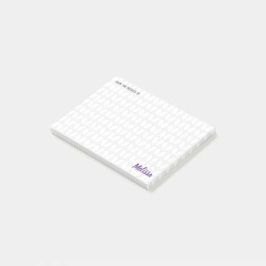 Personalisierte Knitterstich Post-it Klebezettel (angewinkelt)