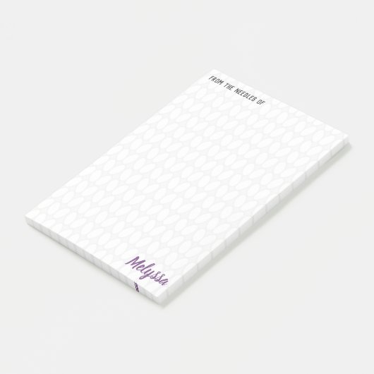 Personalisierte Knitterstich Postit-Hinweise Post-it Klebezettel (angewinkelt)