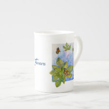 Personalisierte Knochen-China-Tasse mit