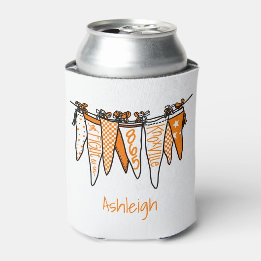 Personalisierte Knoxville Orange & White Pennant Dosenkühler (Kanne Vorderseite)