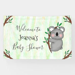 Personalisierte Koala Bear Babydusche Banner
