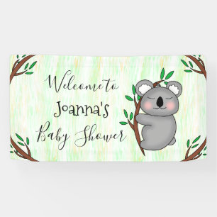 Personalisierte Koala Bear Babydusche Banner