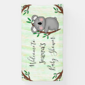 Personalisierte Koala Bear Babydusche Banner (Vertikal)
