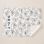 Personalisierte Koala Heads Nahtloses Muster Sherpadecke (Vorderseite (Horizontal))