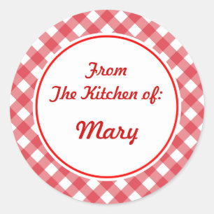 Personalisierte Koch-Geschenketiketten Sticker