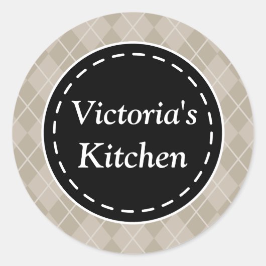 Personalisierte Koch-Geschenketiketten Sticker (Vorderseite)