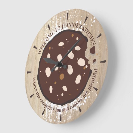 Personalisierte Kochecke Große Wanduhr (Winkel)