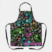 personalisierte Kochküche mit Farbpalette Schürze (Vorderseite)