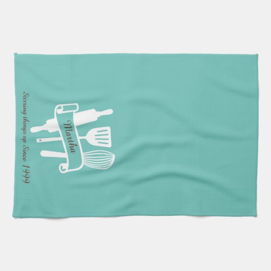 Personalisierte Kochkunst Geschirrtuch (Horizontal)