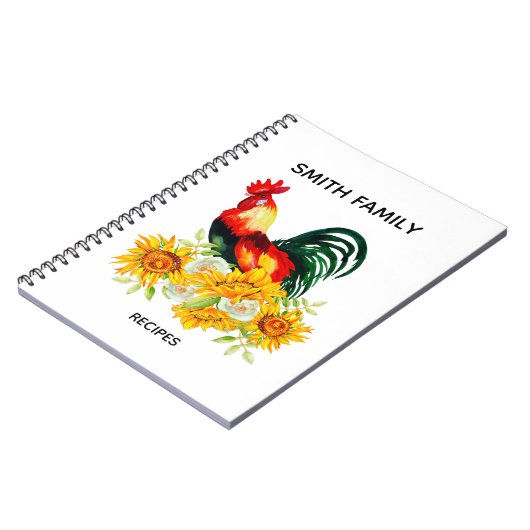 Personalisierte Kochrezepte Notebook Notizblock (Linke Seite)