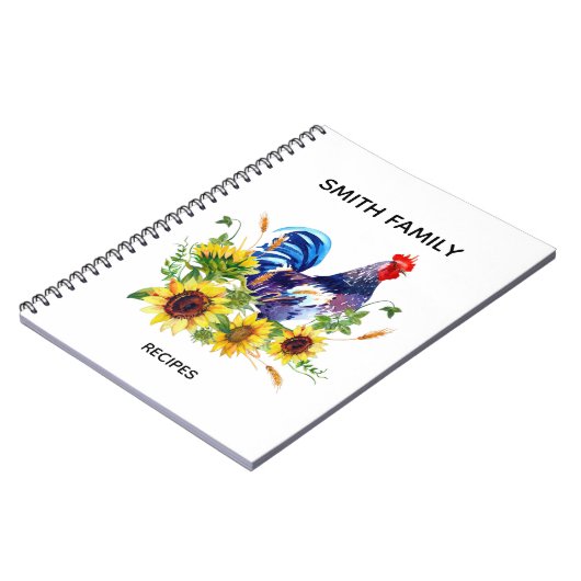 Personalisierte Kochrezepte Notebook Notizblock (Linke Seite)