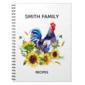 Personalisierte Kochrezepte Notebook Notizblock (Vorderseite)