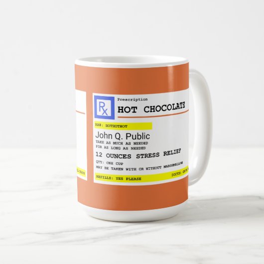 Personalisierte Kochschokolade Kaffeetasse (VorderseiteRechts)