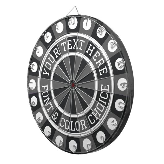 Personalisierte Kohle Grau oder benutzerdefinierte Dartscheibe (Vorderseite rechts)
