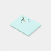 Personalisierte Kolibri-Noten Post-it Klebezettel (angewinkelt)