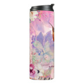 Personalisierte Kolibriwatercolor-Flaschen-Flasche Thermosbecher (Nach links gedreht)