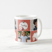 Personalisierte Kollektion mit 4 Fotos Pumpkin Gra Kaffeetasse (VorderseiteRechts)