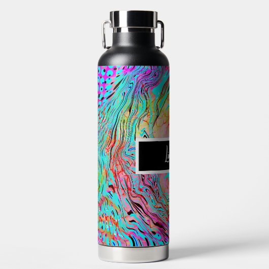 Personalisierte Kolorsionsstrahlkunst Trinkflasche (Vorderseite)