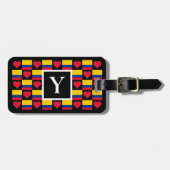 Personalisierte kolumbianische Flagge Custom Lette Gepäckanhänger (Vorderseite horizontal)