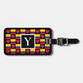 Personalisierte kolumbianische Flagge Custom Lette Gepäckanhänger