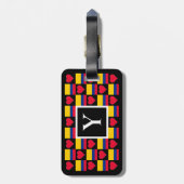 Personalisierte kolumbianische Flagge Custom Lette Gepäckanhänger (Rückseite vertikal)