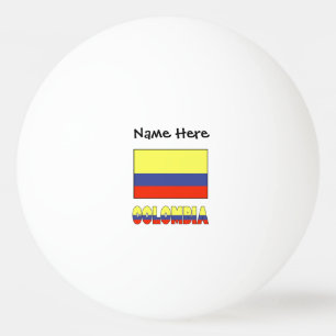 Personalisierte Kolumbianische Flagge und Kolumbie Tischtennisball