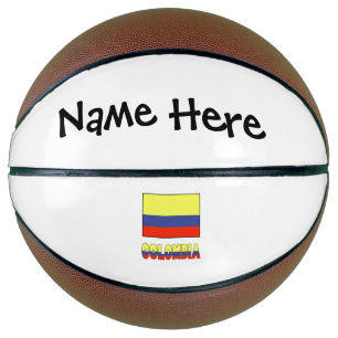 Personalisierte Kolumbien-Flagge Basketball