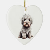Personalisierte Komondor Puppy Keramik Ornament (Rechts)