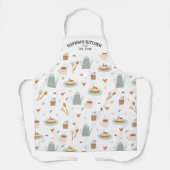 Personalisierte Konditorei, Kaffeemuster, kundensp Schürze (Vorderseite)
