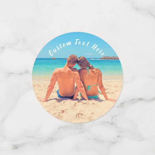 Personalisierte Konfetti des Fotos mit benutzerdef (Klein Vorderseite)