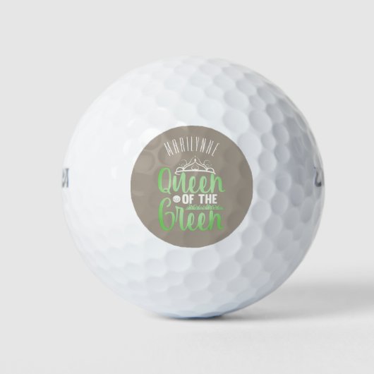 Personalisierte Königin der Grünen Golfball (Vorderseite)